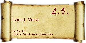 Laczi Vera névjegykártya